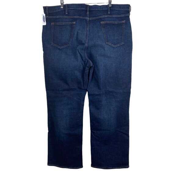 Old Navy 44x30 Loose Fit Blue Jeans Old School Denim Straight Leg Dark Wash NWT - Picture 8 of 11